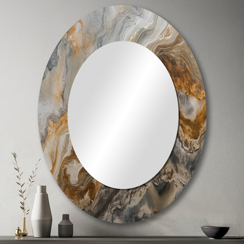 Miroir mural Parissa, 36 po x 24 po, Ovale