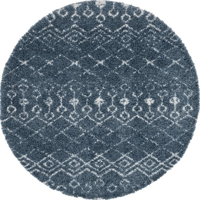 Tapis bleu moyen Verville
