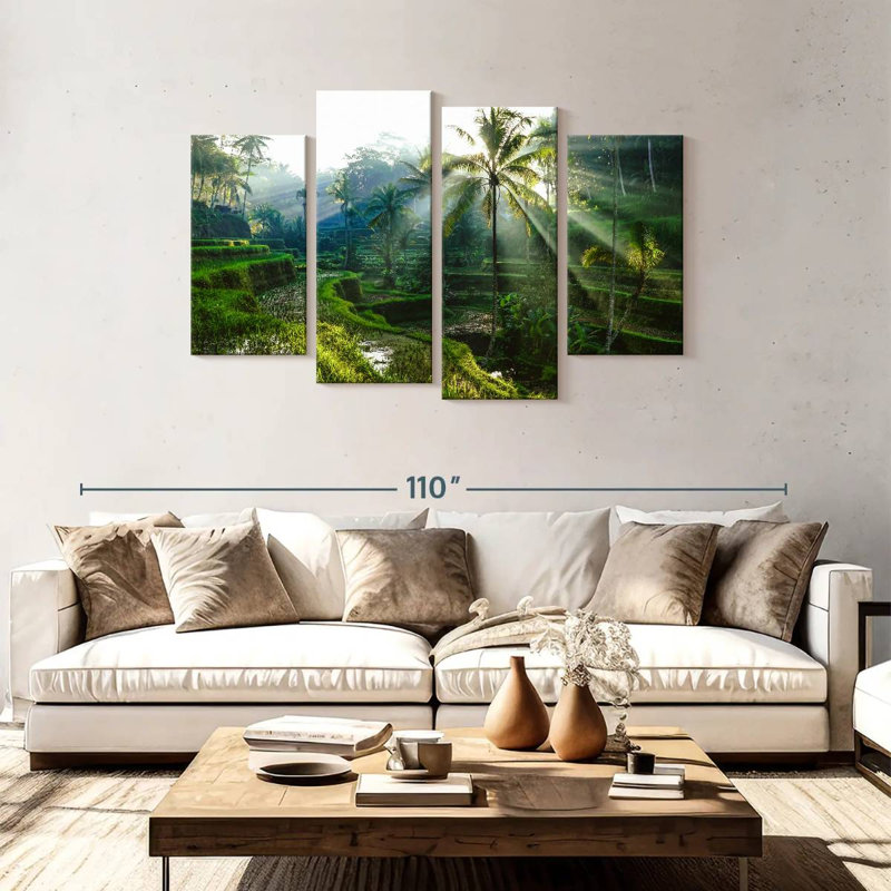 Alvord Bali Rice Terraces, 48" H x 75" W