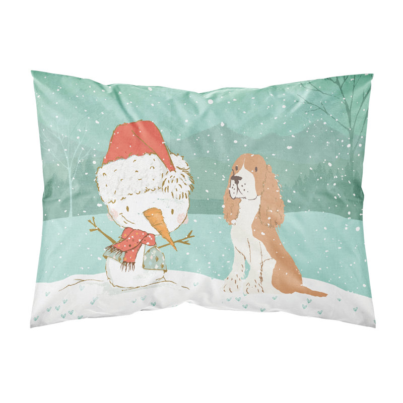 Snowman Christmas Microfiber, Red Spaniel