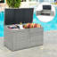 Coffre de terrasse en osier gris 88 gallons FRAISOLY