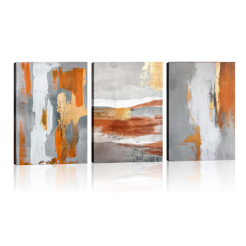 3 Piece Wrapped Canvas Print, 60 cm H x 40 cm W