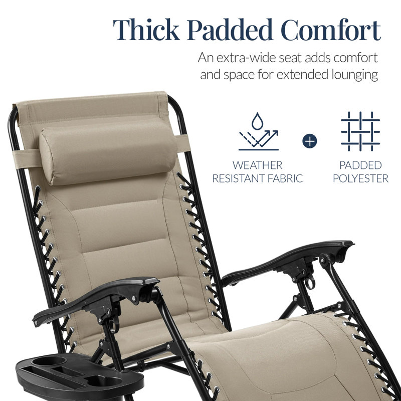 Oversized Padded Zero Gravity Chair, Dune