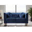 Causeuse Chesterfield compacte avec velours écrasé et capitonnage à boutons-233041777