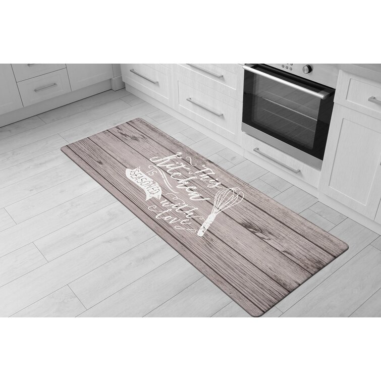 Kahaleelah Anti-Fatigue Mat Gracie Oaks Color: Black/Orange/Red, Mat Size: Rectangle 1'8 x 3'6