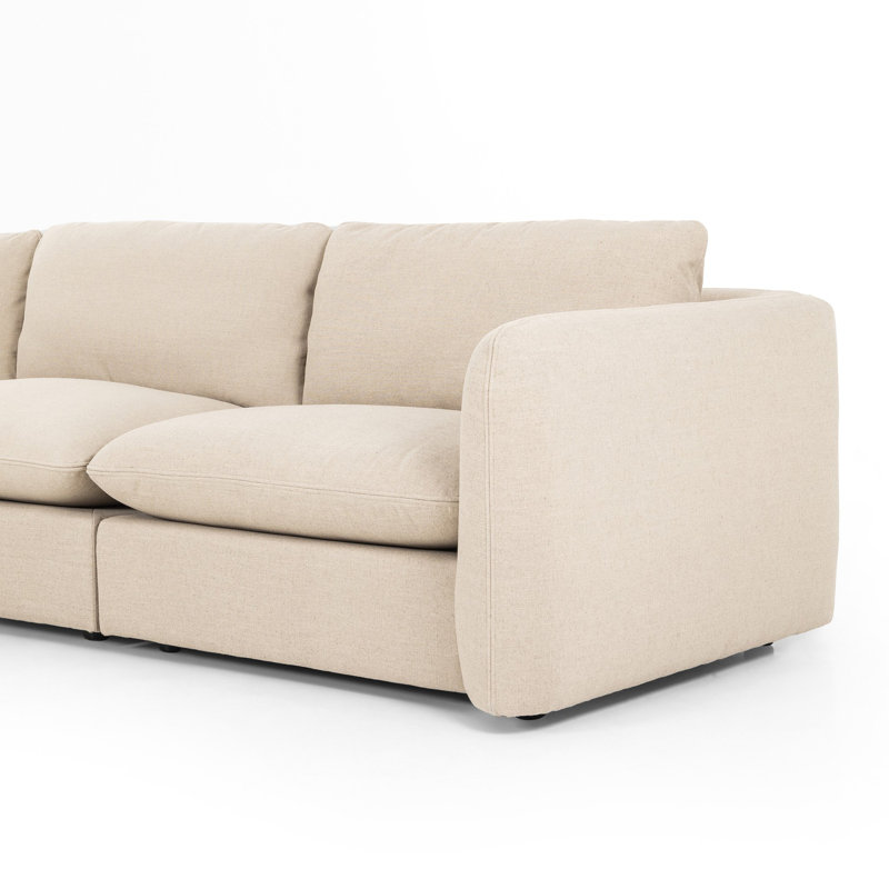 Ingel Sectional, Left Hand Facing, Taupe Linen Blend