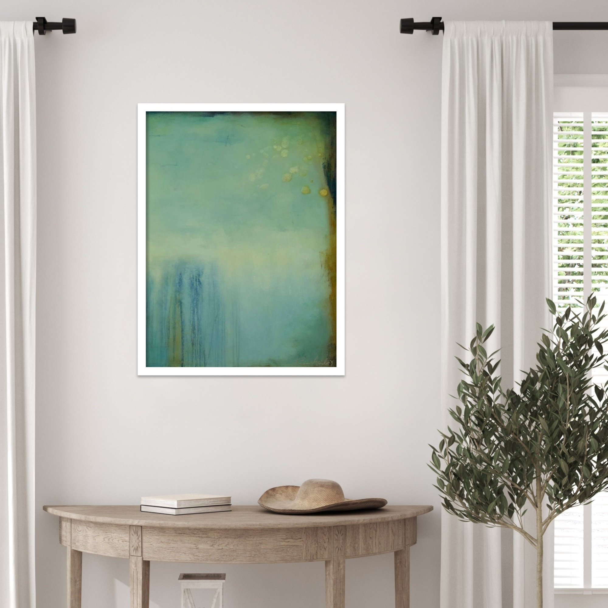 Whispering Souls II by Mauro Wood Framed Wall Art Print, 25" H x 19" W, White