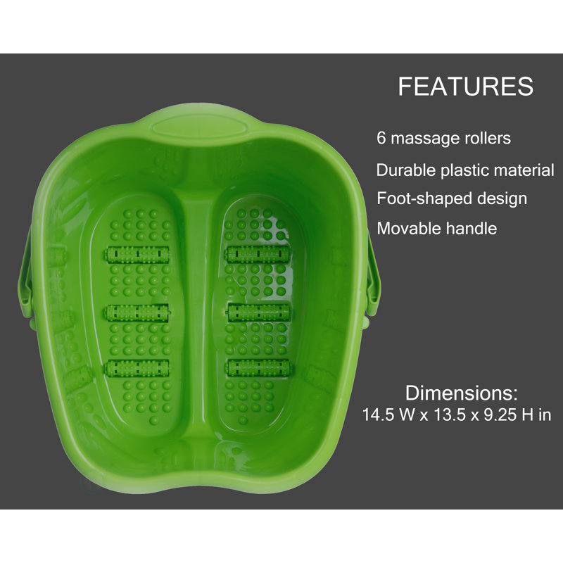 Basicwise Spa Bath Bucket in Green