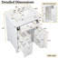 Meuble-lavabo simple de 61 cm (24 po) avec lavabo en céramique, rangement basculant, 2 tiroirs et porte d'armoire à fermeture amortie-647424428