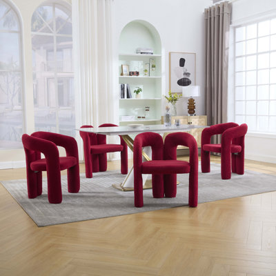 Chaise d'appoint / de salle à manger en tissu de velours de conception contemporaine, confortable et élégante pour les espaces de vie modernes