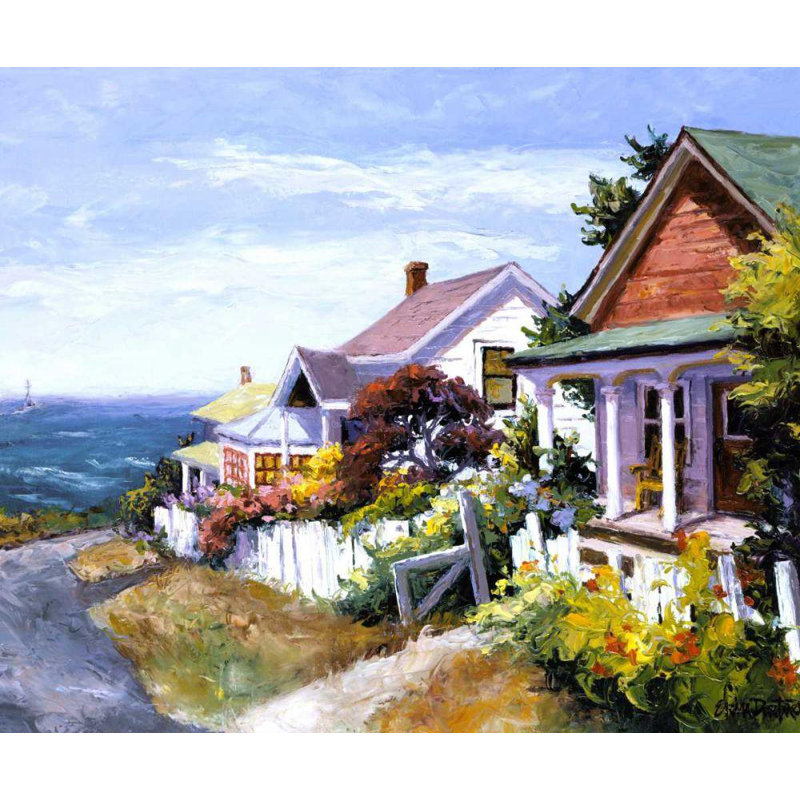 «Dovecove Dertner», art sur toile tendue par Erin Gallery: Village Gem, H 15 po x l 17 po