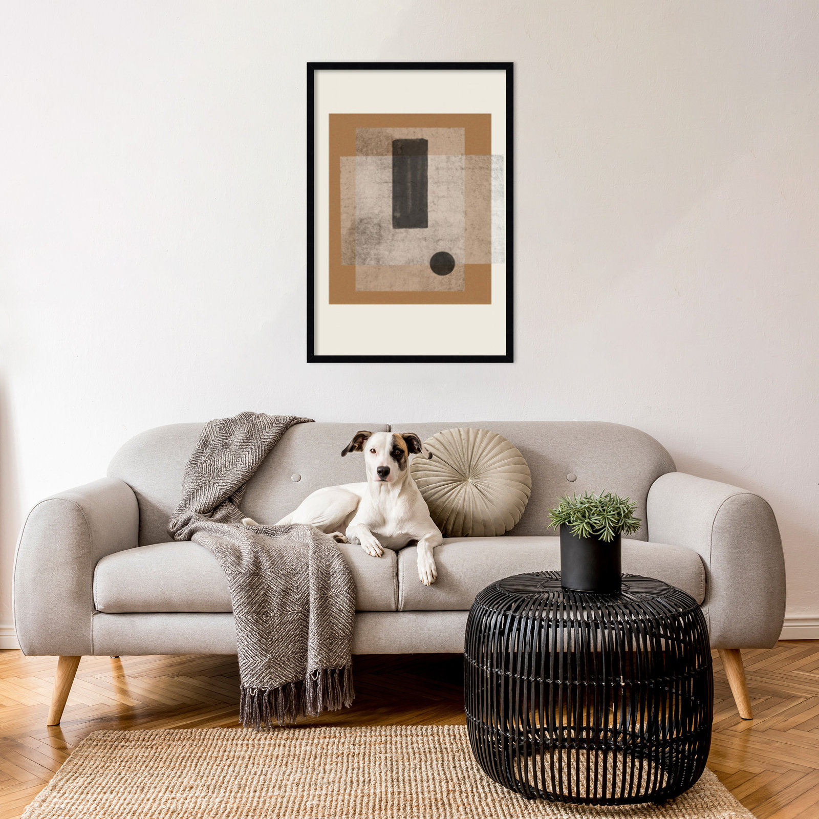 Riverwalk "Composition III" Print, Black, 33" H x 23" W