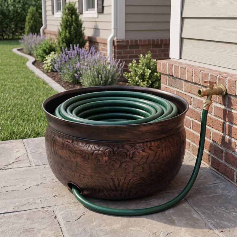 Support de tuyau d'arrosage pour l'extérieur - drainage - 100 pi , Bleu