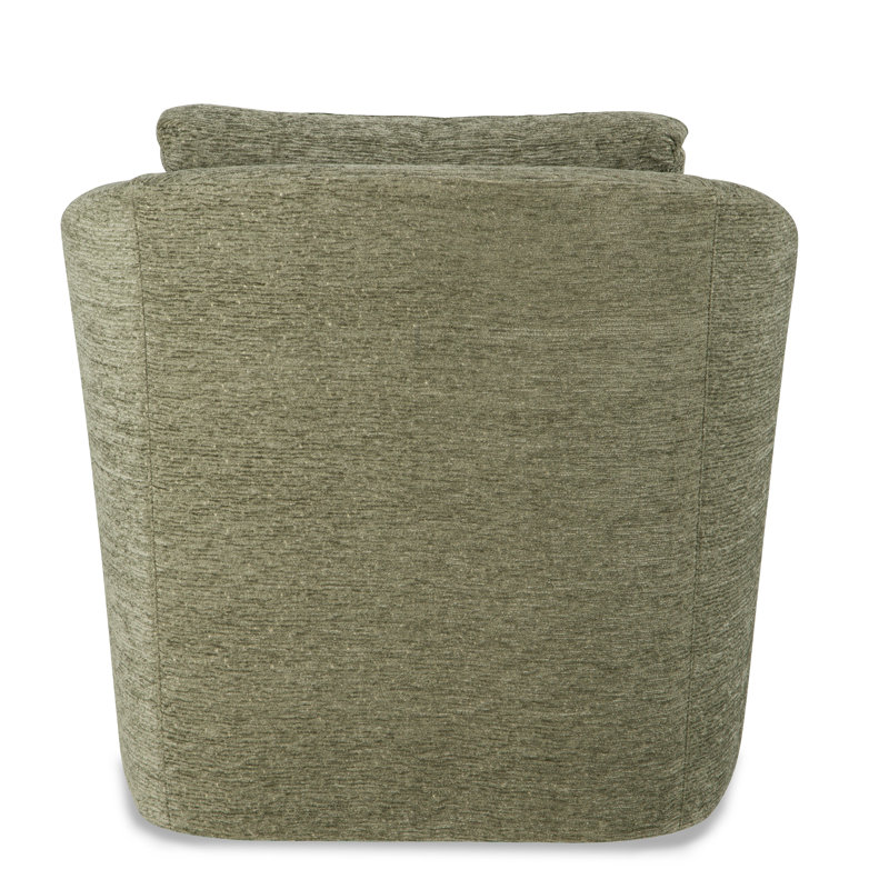 35" Wide Polyester Swivel Barrel Chair, Ida Gray