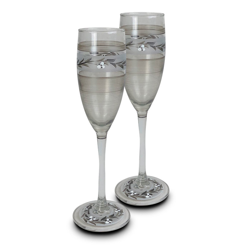 Pewter Vine Flute Set