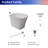 51'' x 29'' Freestanding Soaking Solid Surface Bathtub