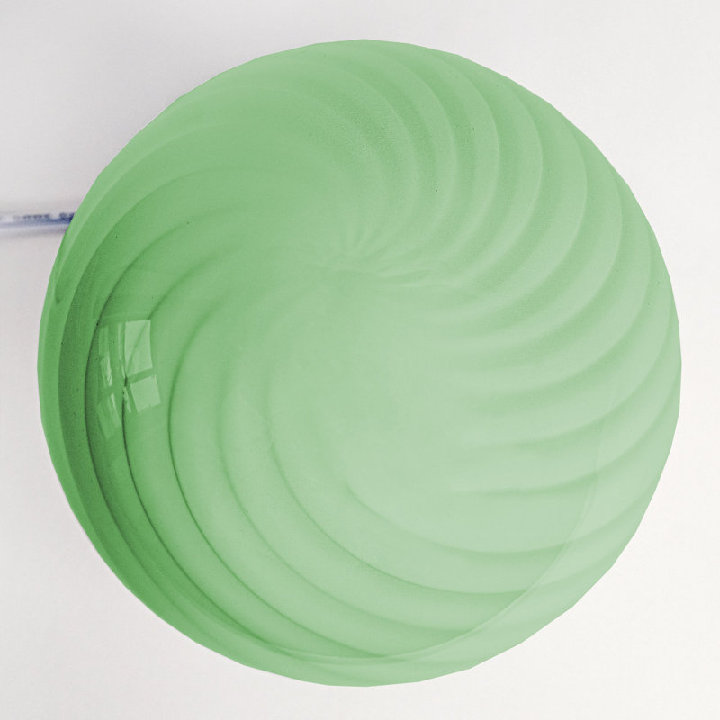 Glass Mushroom Table Lamp, Petite Close Top Stripes, Cucumber, Cucumber