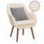 Fauteuil d'appoint en sherpa Bonnielou de 25,25 po de largeur avec pieds en bois massif