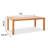 76'' Rectangular Solid Eucalyptus Wood Patio Dining Table