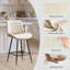 Tabouret de bar rembourré en similicuir avec dossier et repose-pieds ergonomiques-54809456