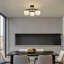 3- Lights 20.08'' Modern Black/Brass Iron Glass Cover Globe Semi Flush Mount Lighting For Bathroom/Hallway/Entryway-619160584
