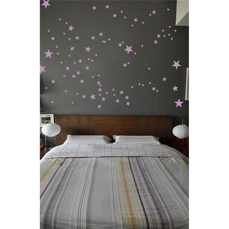 Adhésif décoratif étoiles, Lilas, H 24 po x l 27 po x P 0,01 po