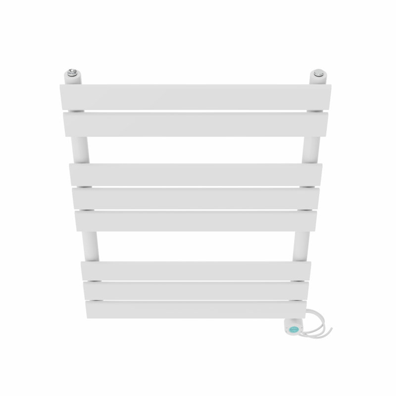 Flat Panel Towel Rail Heated Towel Rails, 80cm H x 60cm W x 6.2cm D, White