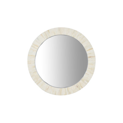 Berck Bone Round Wall Mirror