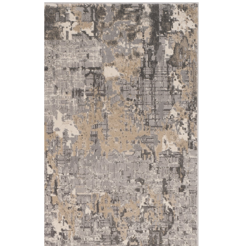 Edvin Performance Abstract Rug, Square 6'7"
