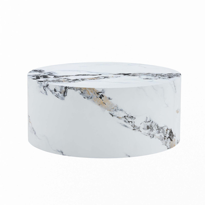 Round Coffee Table, White
