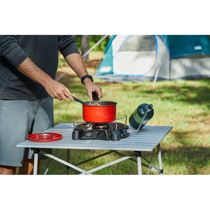 Black Compact Single Burner Gas Camping Stove