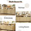 Buffet 65,8 po avec 4 tablettes réglables, rangement moderne pour salle à manger-1725951938