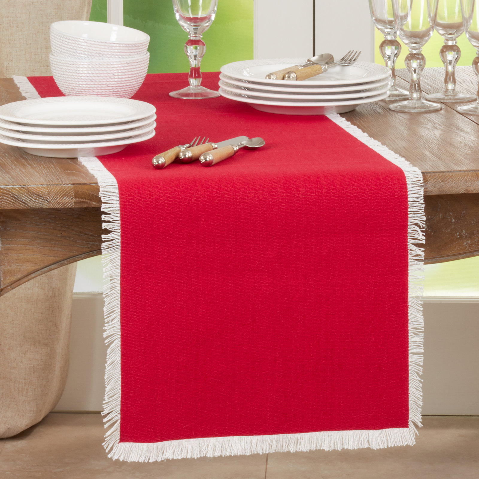 Flamenco Table Runner, Red