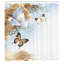 Ensemble de rideau de douche floral et crochets-44247689-94822033