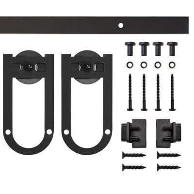 Horseshoe Mini Standard Single Track Barn Door Hardware Kit (Door Not Included)