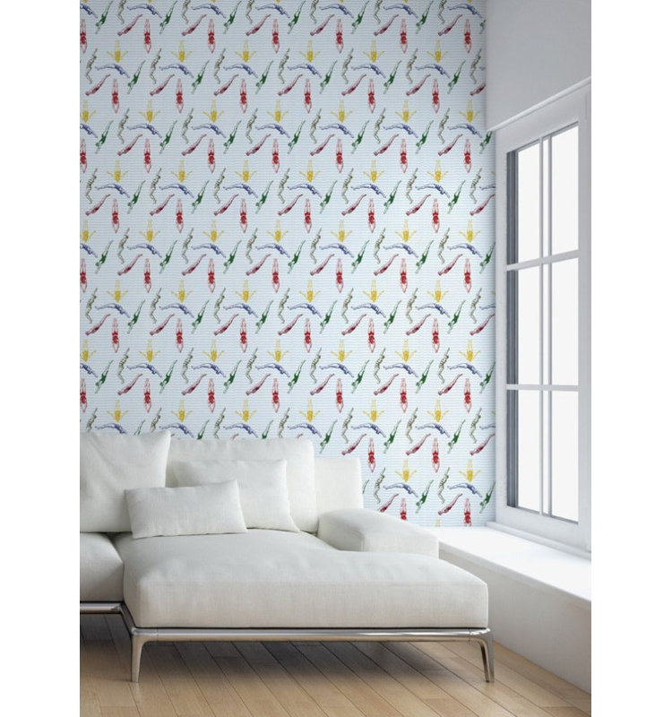 Signature Divers 10' L x 24" W Peel and Stick Wallpaper Roll, Varsity, Peel & Stick, Self-adhesive