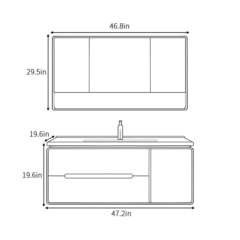 Armoire de salle de bain luxueuse rétro française