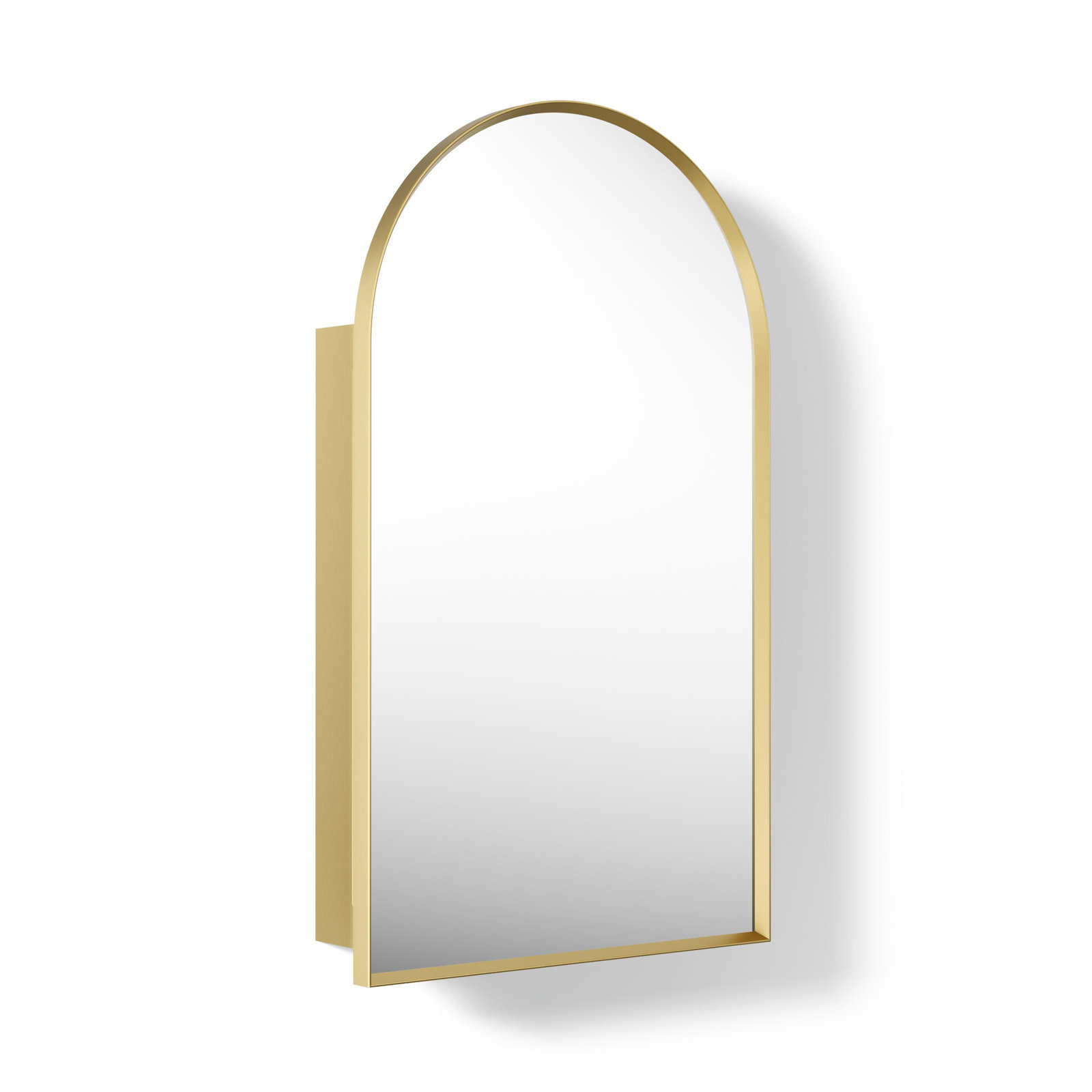 Framed Arched Medicine Cabinet, Gold