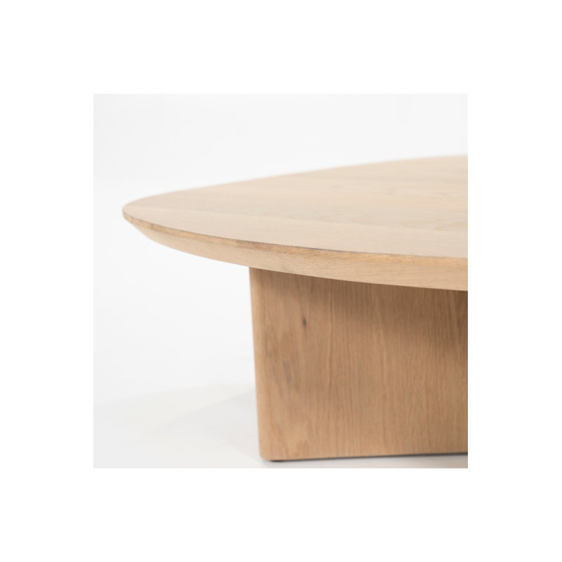 Solid Wood Coffee Table, Natural, 11" H x 31" L x 31" W 