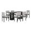 Ensemble de table de salle à manger pour table de cuisine rectangulaire de 6 po et 60 po avec chaises (gris)-1172384523