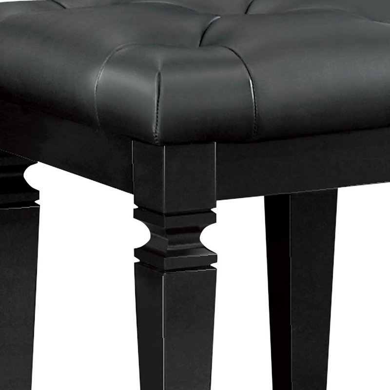 Solid + Manufactured Wood Accent Stool, Black