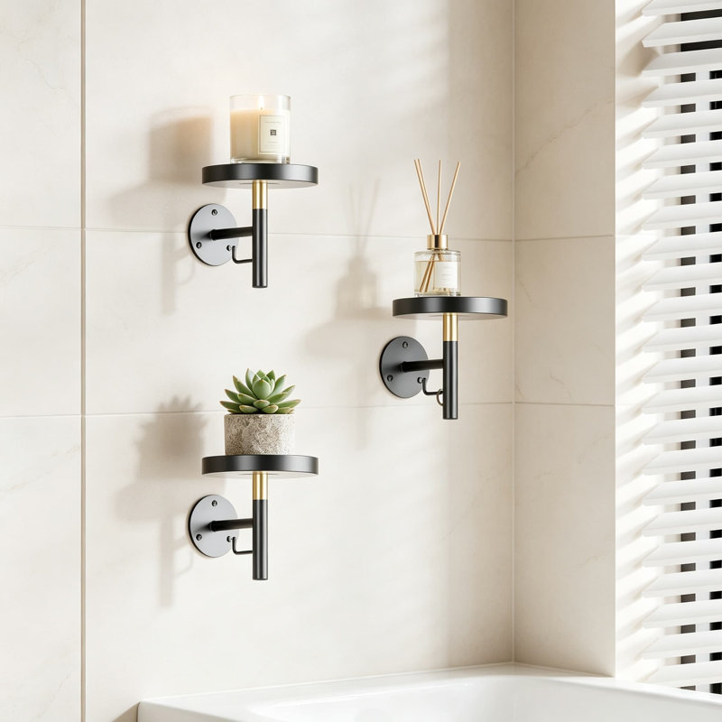 Paquet de 3 porte-plantes muraux pour plantes d'intérieur, étagères suspendues pour plantes de fenêtre avec support supplémentaire, pot de fleurs mural peu encombrant pour la décoration intérieure, noir