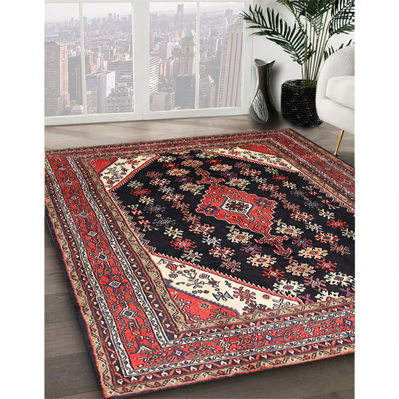 Tapis orange Southwestern, Rectangle 7 pi x 9 pi