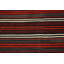 Tapis kilim en laine fabriqué à la main 5 x 8 avec des lignes audacieuses et douces