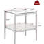 2 tables d'appoint rectangulaires en verre trempé - brun, pour intérieur, 48,5 cm x 40 cm x 53,7 cm, capacité de charge de 50 kg, 2 pièces, plateau moderne pour salon, 40 cm l x 48,5 cm l x 53,7 cm h, 50 kg