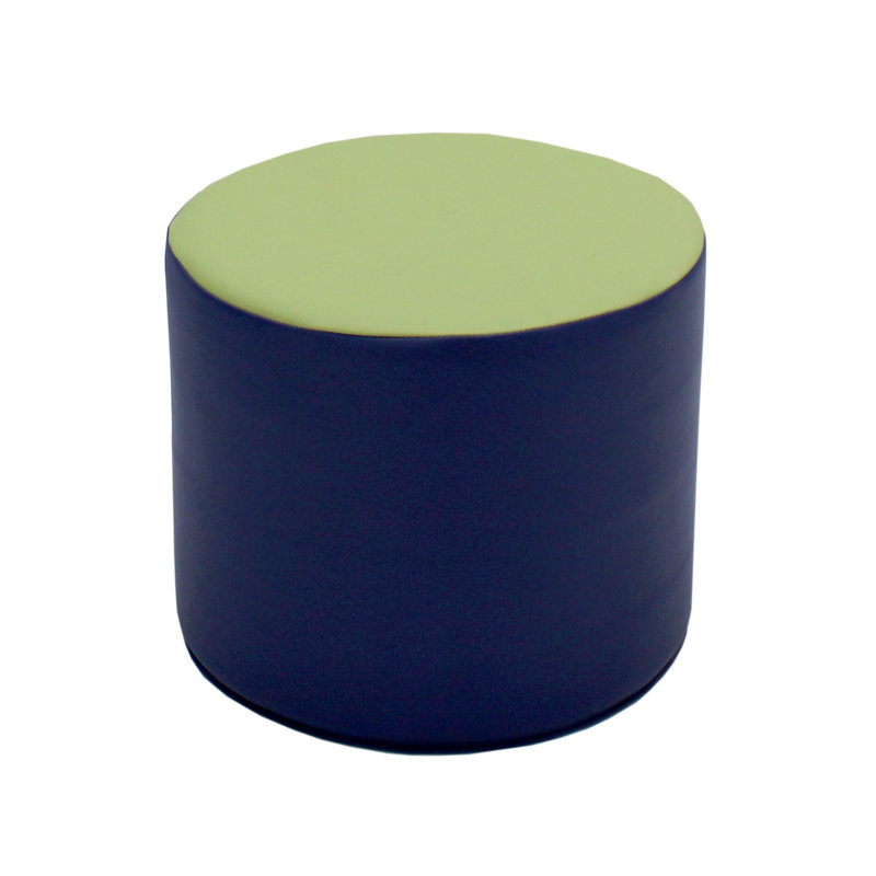 SoftScape 15" Circle/Cylinder Accent Ottomans, Navy