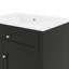 Meuble-lavabo autoportant de 30 pouces avec lavabo, 3 tiroirs à gauche, armoire à droite avec tablettes réglables, panneau de fibres à densité moyenne moderne et fabrication en bois d'hévéa-1076896852-1076896848