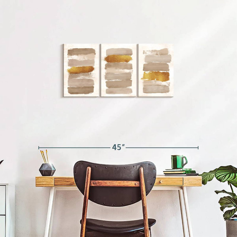 «Neutral Abstract», reproduction sur toile, H 32 po x l 15 po x P 1,25 po