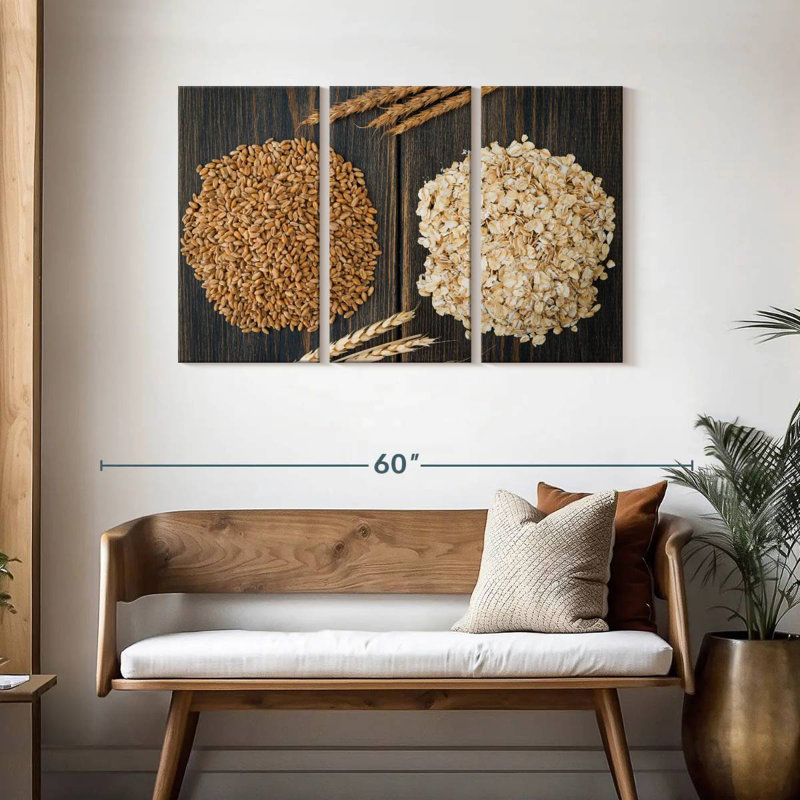 Oat Seeds And Flakes, 28" H x 45" W