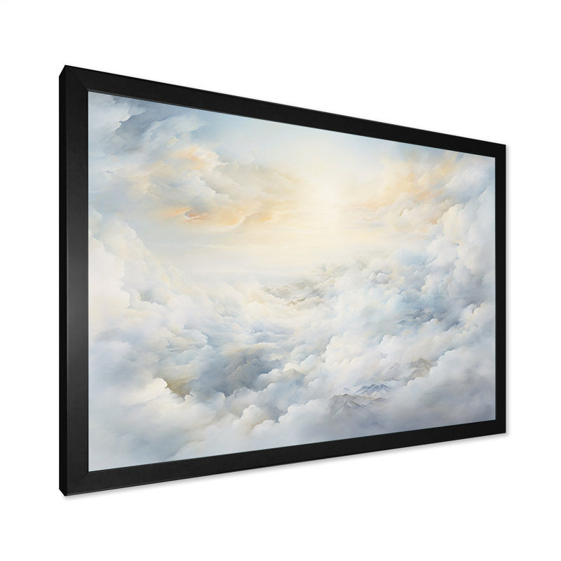 «Clouds Charm In Winter I», reproduction sur toile, H 12 po x l 20 po x P 1 po, Cadre simple noir